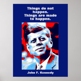JFK John F. Kennedy Zitat Motivierend Inspiration Poster