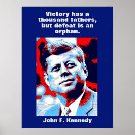 JFK John F. Kennedy Zitat Motivierend Inspiration Poster