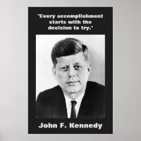 JFK John F. Kennedy Zitat Motivierend Inspiration