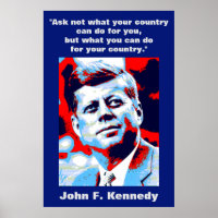 JFK John F. Kennedy Zitat Motivierend Inspiration