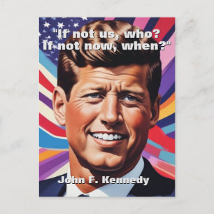 JFK John F. Kennedy Zitat Motivierend Inspiration Postkarte