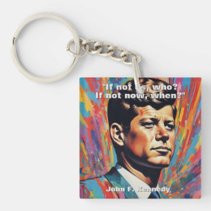 JFK John F. Kennedy Zitat Motivierend Inspiration Schlüsselanhänger