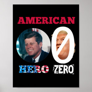 Jfk John Kennedy Amerikanischer Held Anti Trump Poster