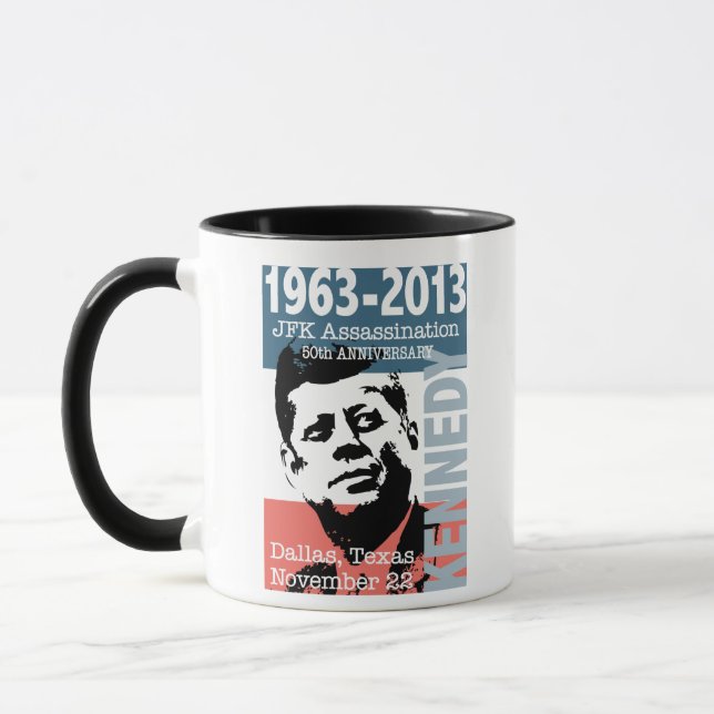 JFK Kennedy Ermordungs-Jahrestag 1963 - 2013 Tasse (Links)