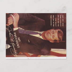 JFK Kennedy Präsident Postkarte
