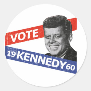 JFK Kennedy Wahl Runder Aufkleber