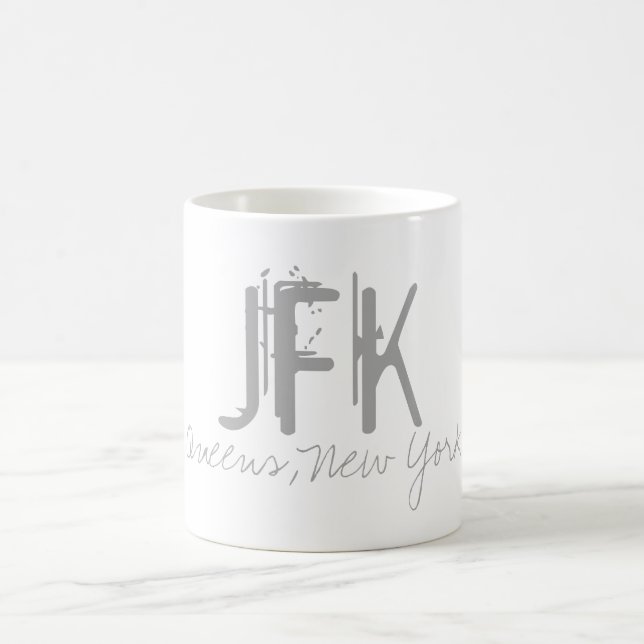 JFK New York Airport Typografie Kaffeetasse (Mittel)