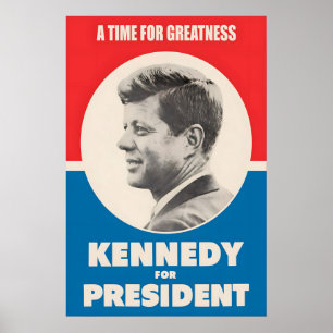 JFK-Präsidentschaftswahlkampfplakat Vintage-Wahl Poster