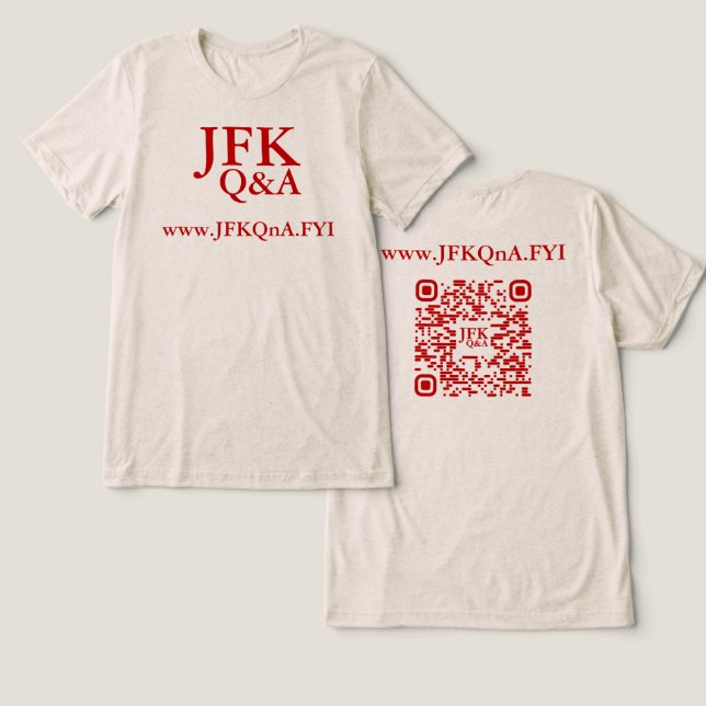 JFK Q&A Tri-Blend-SHIRT Tri-Blend Shirt (Design Vorderseite & Rückseite)