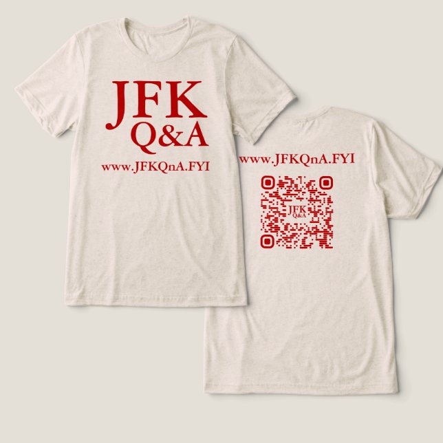 JFK Q&A Tri-Blend-SHIRT Tri-Blend Shirt (Design Vorderseite & Rückseite)