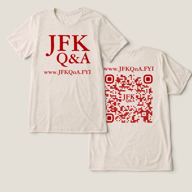 JFK Q&A Tri-Blend-SHIRT Tri-Blend Shirt (Design Vorderseite & Rückseite)