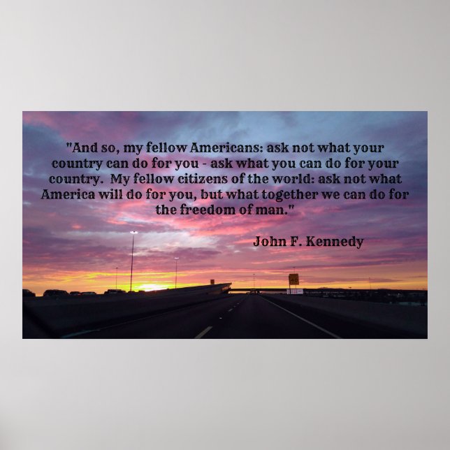 JFK Quotes Poster (Vorne)