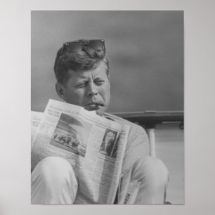 JFK Relaxen im Freien Poster