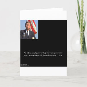 JFK Rette das reichhaltige und schlechte Angebot Karte