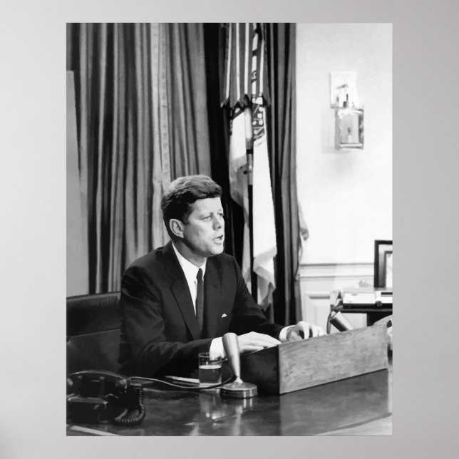 JFK richtet sich an die Nation Poster (Vorne)