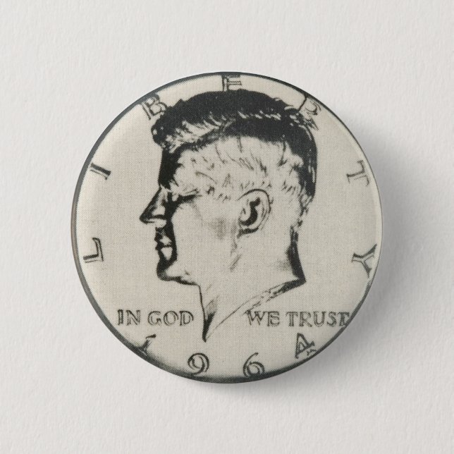 JFK-Schaltfläche halber Dollar Button (Vorderseite)