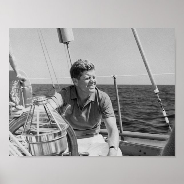 JFK Segeln im Urlaub Poster (Vorne)