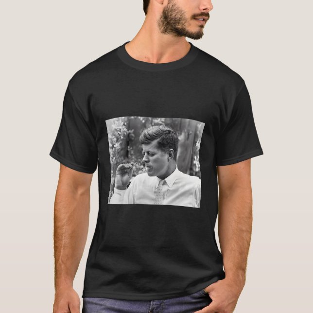 Jfk Smoking Cigar T-Shirt (Vorderseite)