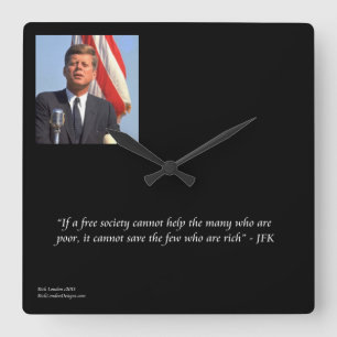 JFK und Rettend Rich/Pose Wall Clock Quadratische Wanduhr