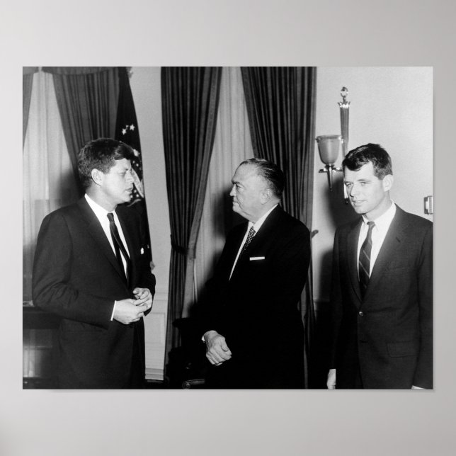 JFK und RFK mit J. Edgar Hoover Poster (Vorne)