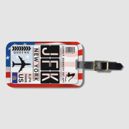 JFK USA New York Luggage Tag Gepäckanhänger