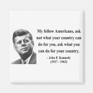 JFK Zitat 3b Magnet