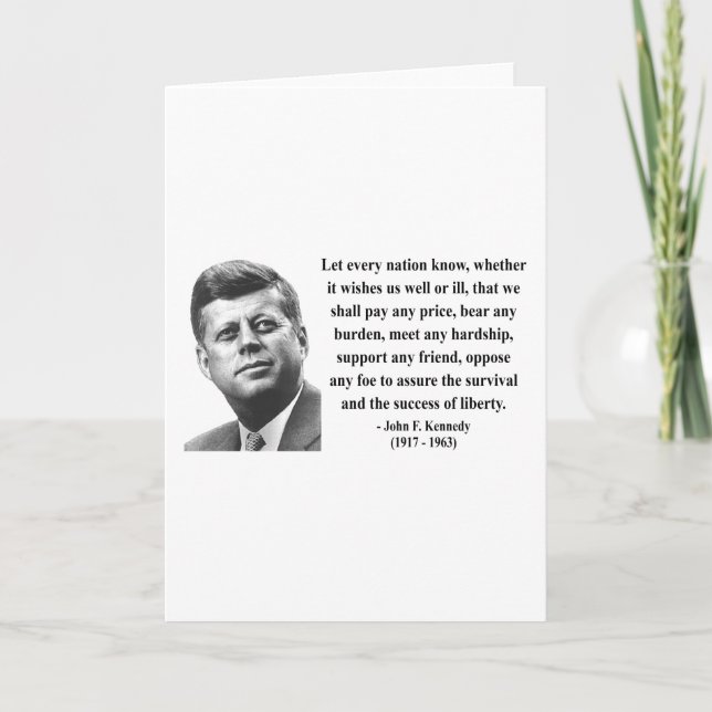 JFK Zitat 5b Karte (Vorderseite)