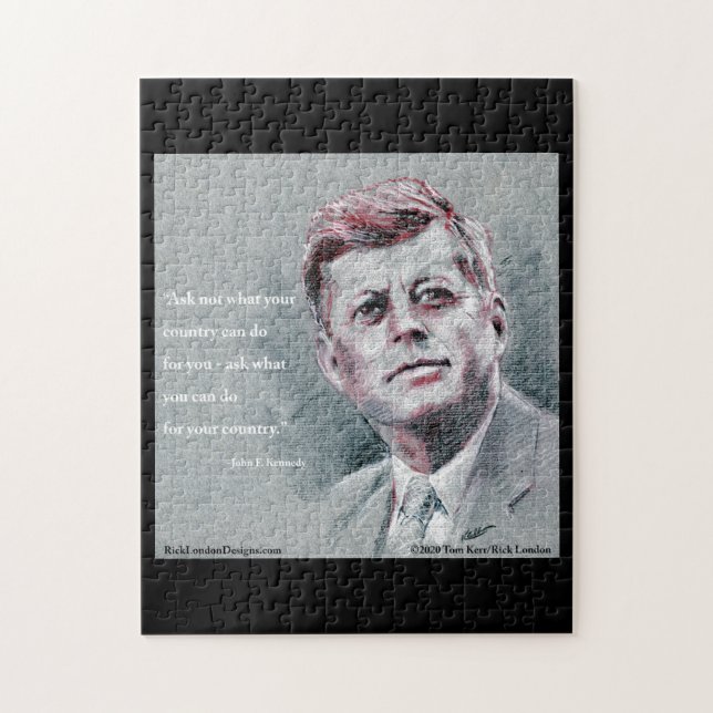 JFK & Zitat Puzzle (Vertikal)