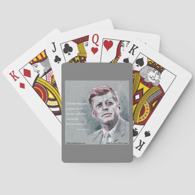 JFK & Zitat Spielkarten (Rückseite)