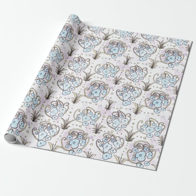 JG Art Nouveau Wrapping Paper Geschenkpapier (Ungerollt)