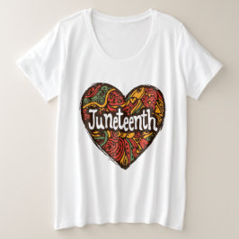 Jh. afrozentrische Muster Herz Große Größe T-Shirt