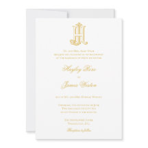 JH Monogram oder HJ Monogram Wedding Einladungen