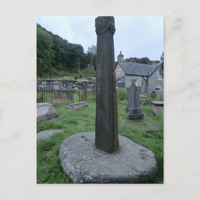 Jh. Preaching Cross, Corwen, Wales Postkarte (Vorderseite)