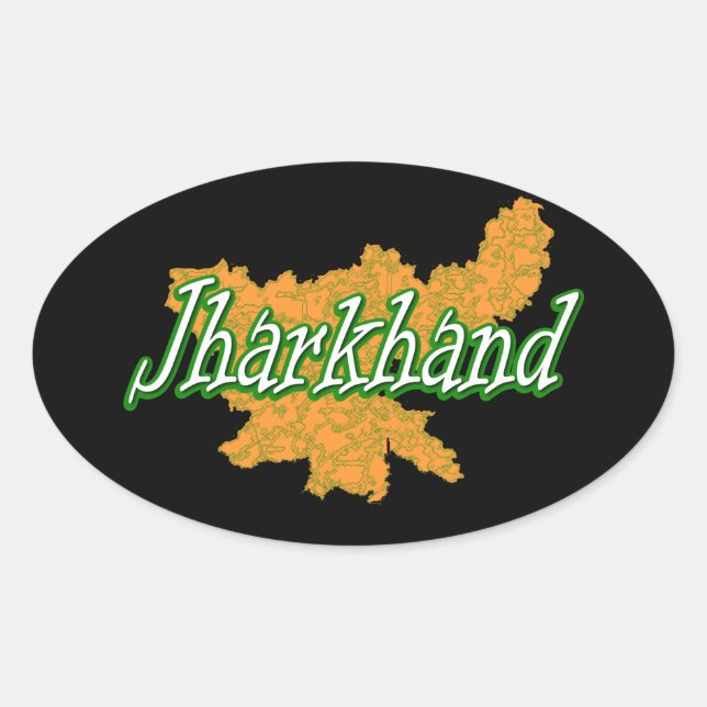 Jharkhand Ovaler Aufkleber (Vorderseite)