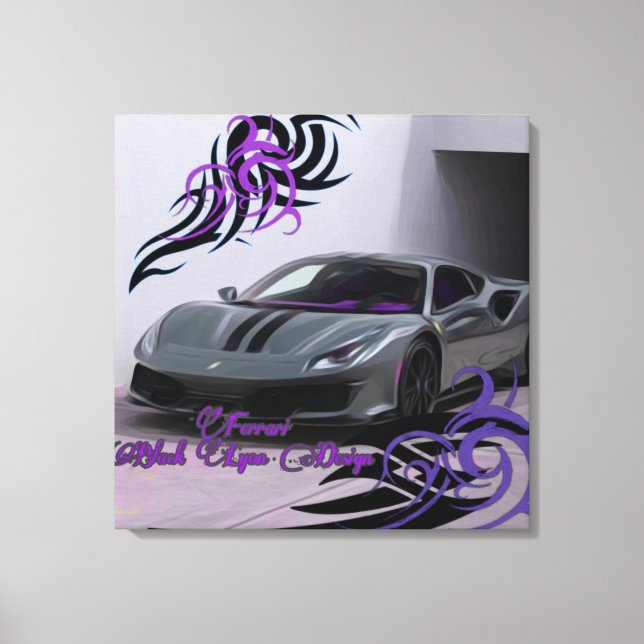 Jhgf Öl Black Lyon Design Leinwanddruck (Vorderseite)