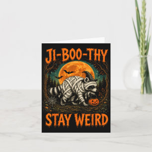 Ji-Boo-Thy lustiger Jimothy Waschbär Hexe Hallowee Karte