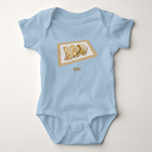 Jiaozi/Chinesische Knödel Cartoon Illustration Baby Strampler
