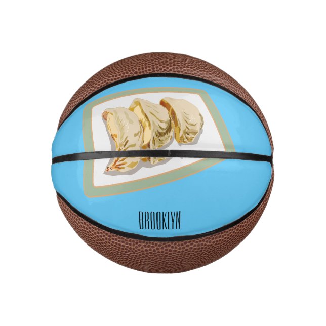 Jiaozi/Chinesische Knödel Cartoon Illustration Mini Basketball (Vorderseite)