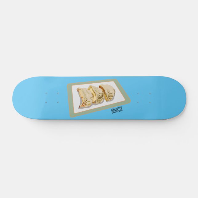 Jiaozi/Chinesische Knödel Cartoon Illustration Skateboard (Horizontal)