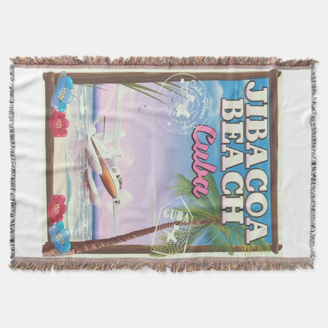 Jibacoa Beach Kuba Reiseplakat Decke (Vorderseite)