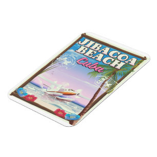 Jibacoa Beach Kuba Reiseplakat Magnet