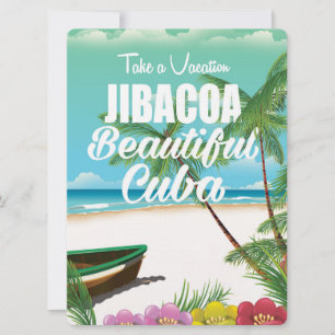 Jibacoa Kuba Strandurlaub Poster Einladung