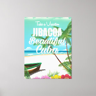 Jibacoa-Strand Kuba Reiseplakat Leinwanddruck