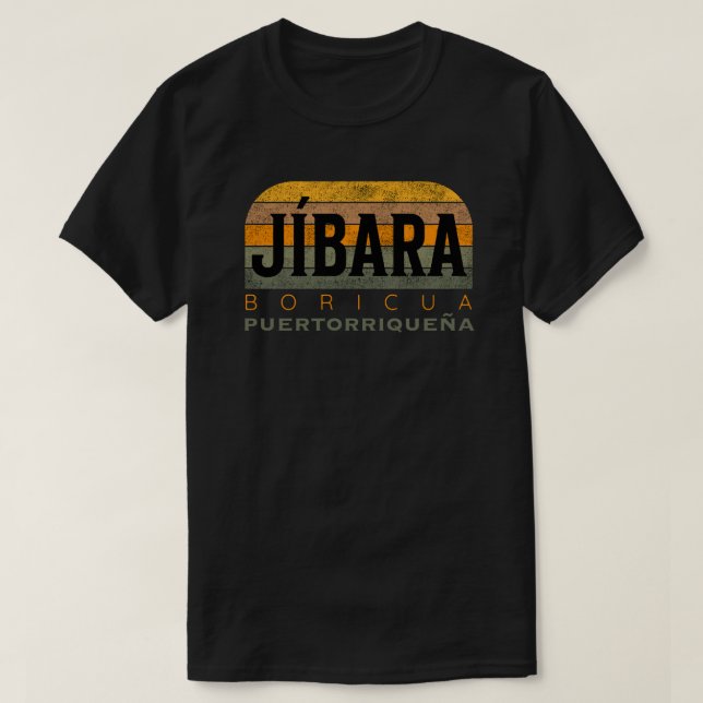 Jibara Boricua Puertorriquena T-Shirt (Design vorne)