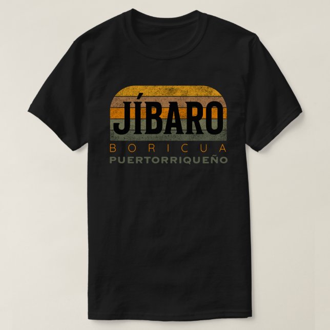 Jibaro Boricua Puertorriqueño T-Shirt (Design vorne)