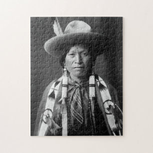 Jicarilla Apache Cowboy - Edward S. Curtis 1905 Puzzle