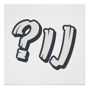 Jiddisch "NU?" - Der perfekte jüdische Ausdruck Poster