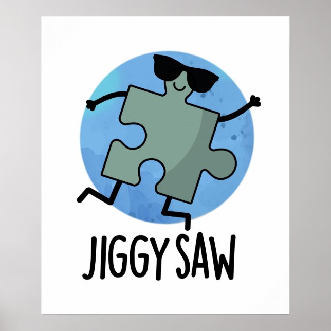 Jiggy Saw Funny Dancing Jigsaw Puzzle Puzzle Puzzl Poster (Vorne)