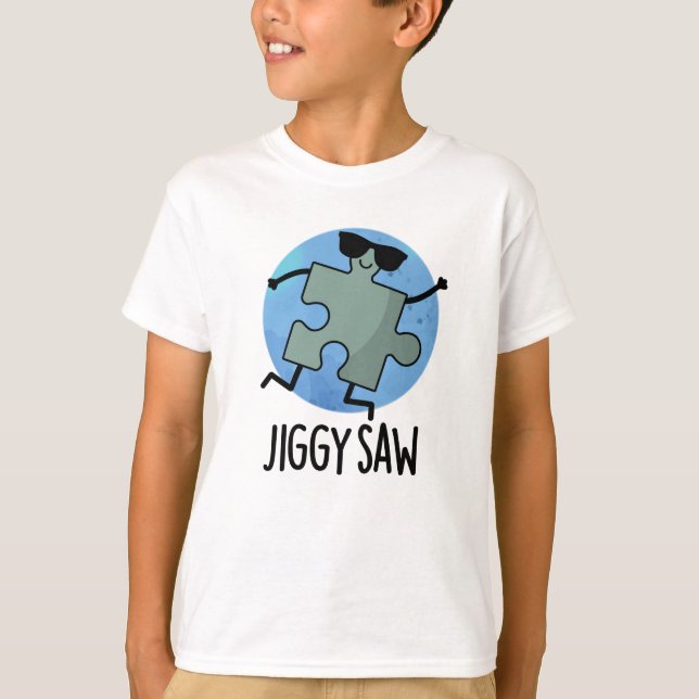 Jiggy Saw Funny Dancing Jigsaw Puzzle Puzzle Puzzl T-Shirt (Vorderseite)