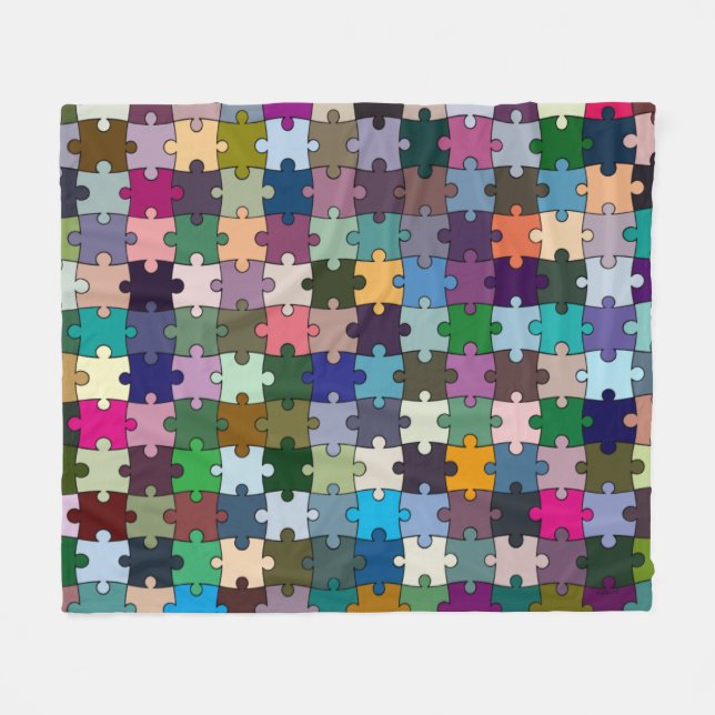 Jigsaw Fleece Blanket (Vorderseite (Horizontal))